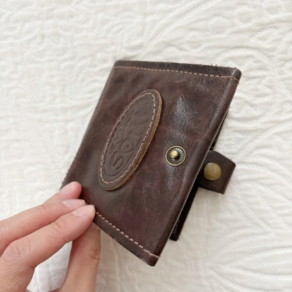 SOULcraft Goods Rustic Leather Snap Folding Wallet